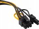 Kabel zasilający Akyga Adapter z kablem Akyga AK-CA-80 PCI-E 6+2pin (m) / SATA (m) 15cm 2