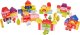 Jokomisiada Drewniane Klocki Miasto dla dzieci 3+ Puzzle Mata podłogowa + Sorter kształtów + Klocki 115 el. 3