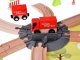 Jokomisiada Kolejka drewniana dla dzieci baza transportowa dźwig pociąg tory ZA4830 7