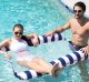 Jokomisiada Dmuchany Materac Hamak wodny siatka na basen i plażę SP0766 8