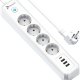 Listwa zasilająca Reagle REAGLE LISTWA ZASILAJĄCA 1,5M 4 GNIAZDA 4x USB 5V 3.4A USB-C ANTYPRZEPIĘCIOWA 1