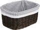 WickerPL Pojemnik wiklinowy kosz regałowy kosz łazienkowy szarzony obszyty 38x28 H20 cm 3