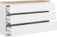 BogFran Komoda duża z szufladami niska dąb Biała REMI RM03 7