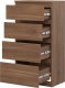 BogFran Komoda wąska z szufladami dąb Castello REMI RM04 3