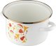 Emalia Pleszew Garnek emaliowany Emalia Polska Pleszew Grzybki 18 cm 2,65 l 2
