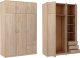 Bestseller Szafa Dwudrzwiowa Sz03 Dąb Sonoma 193x127x55 cm 1