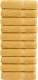 vidaXL Ręczniki do rąk, premium 10 szt., złote, 50x100cm, bawełna 100% 1