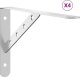 vidaXL vidaXL Wsporniki do półek, 4 szt., 30x2,5x15,5 cm, srebrna stal 1