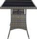 vidaXL vidaXL Stół ogrodowy, szary, 170 x 80 x 74 cm, polirattan 3