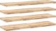 vidaXL vidaXL Półki ścienne, 4 szt., 160x40x4 cm, surowe lite drewno akacjowe 1