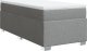 vidaXL Łóżko kontynentalne z materacem, jasnoszare, tkanina, 100x200cm 2