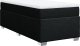 vidaXL Łóżko kontynentalne z materacem, czarne, tkanina, 100x200 cm 2