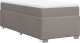 vidaXL vidaXL Łóżko kontynentalne z materacem, taupe, tkanina, 100x200 cm 9