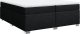 vidaXL Łóżko kontynentalne z materacem, czarne, tkanina, 200x200 cm 2