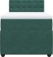 vidaXL Łóżko kontynentalne z materacem, zielone, aksamit, 100x200 cm 4