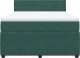 vidaXL Łóżko kontynentalne z materacem, ciemnozielone, 160x200 cm 4