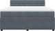 vidaXL Łóżko kontynentalne z materacem, ciemnoszare, 180x200cm aksamit 4