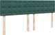 vidaXL Łóżko kontynentalne z materacem, zielone, aksamit, 200x200 cm 5