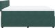 vidaXL Łóżko kontynentalne z materacem, zielone, aksamit, 200x200 cm 9