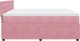 vidaXL Łóżko kontynentalne z materacem, różowe, aksamit, 200x200 cm 9