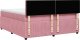 vidaXL Łóżko kontynentalne z materacem, różowe, aksamit, 200x200 cm 10