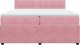vidaXL Łóżko kontynentalne z materacem, różowe, aksamit, 200x200 cm 4