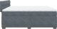 vidaXL vidaXL Łóżko kontynentalne z materacem, ciemnoszary aksamit, 200x200cm 7