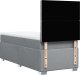 vidaXL Łóżko kontynentalne z materacem, jasnoszare, tkanina, 100x200cm 10