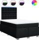 vidaXL vidaXL Łóżko kontynentalne z materacem, czarne, 120x190 cm, tkanina 2