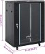 Szafa vidaXL vidaXL Szafka serwerowa, 15U, 19", IP20, czarna, 53x40x80 cm 7