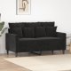 vidaXL vidaXL Sofa 2-osobowa, czarna, 120 cm, tapicerowana aksamitem 1
