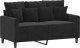 vidaXL vidaXL Sofa 2-osobowa, czarna, 120 cm, tapicerowana aksamitem 2