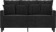 vidaXL vidaXL Sofa 2-osobowa, czarna, 120 cm, tapicerowana aksamitem 3
