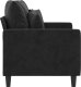 vidaXL vidaXL Sofa 2-osobowa, czarna, 120 cm, tapicerowana aksamitem 4