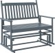 vidaXL vidaXL Ławka bujana, szara, 118x70x104,5 cm, lite drewno topolowe 1