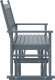 vidaXL vidaXL Ławka bujana, szara, 118x70x104,5 cm, lite drewno topolowe 4