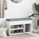 vidaXL vidaXL Ławka na buty, biała, 82x32x45,5 cm, materiał drewnopochodny 3