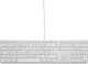 Klawiatura LMP Large Font USB Keyboard 110 keys wired USB keyboard with 2x USB and aluminum upper cover - German 1