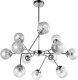 Lampa wisząca Candellux Lampa wisząca sufitowa chrom szklane klosze 12x40W Best Candellux 30-10216 1