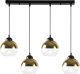 Lampa wisząca Candellux Contessa Lampa Wisząca Czarny 4X40 E27 Klosz Złoty 1