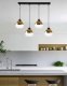 Lampa wisząca Candellux Contessa Lampa Wisząca Czarny 4X40 E27 Klosz Złoty 1