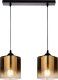 Lampa wisząca Candellux Serena Lampa Wisząca Czarny 2X40 E27 Klosz Złoty 1