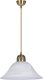 Lampa wisząca Candellux Moss Lampa Wisząca Patynowy 1X60W E27 Klosz Biały Alabastrowy 1