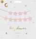 KIK Baner napis na baby shower gwiazdki jasnoróżowe 290cm x 16,5cm 3