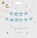KIK Baner napis na baby shower gwiazdki jasnoniebieskie 290cm x 16,5cm 2