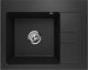 Zlewozmywak Lavello ZLEWOZMYWAK GRANITOWY LAVELLO LUXOR1.0S CZARNY POZŁ PRAWY 1