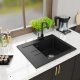 Zlewozmywak Lavello ZLEWOZMYWAK GRANITOWY LAVELLO LUXOR 1.0S CZARNY GRAFIT LEWY 2