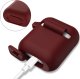 Vanfone Vanfone Etui silikonowe do Apple AirPods 1/2, bordowe (VANAX53004) 2