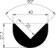 NMC Profil ochronny ostrzegawczy krawędzi typ A C 40x28mm 6m NOMA PROTECT 2