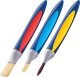 Pelikan Pędzle Griffix płaskie okrągły 6/12 trójkątny uchwyt 3szt +gumka PELIKAN 3